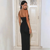 Vvsha Rosy Reveal Backless Skinny Dress