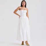 Vvsha Maura Classic White Flare Dress