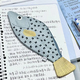 Vvsha Christmas gift 1Pc Creative Simulated Grouper Shape Pen Bag Students Large Capacity Funny Cute Stationery Storage Supplies Pencils Bag