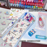 Vvsha Christmas gift Retro Cute Pastoral Style Floral Soft Cotton Simple Pencil Case Kawaii Girl Student Stationery School Supplies Back To School