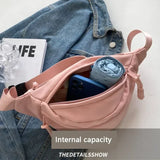 Vvsha Chest Bags Banana Bag for Women Sling Crossbody Waist Pack Canvas Running Waist Bag Casual Fanny Packs Sport Half Moon Belt Bag