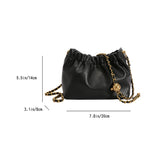 Vvsha Women Chain Shoulder Bag Versatile Crossbody Tote Bag Casual Pleatd Hobo Bag Satchel Sling Bag Girl Stylish Purse