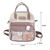 Vvsha Kawaii Japanese High School Girls JK Handbags Transparent Book Bag Nylon Women Shoulder Crossbody Bags Small Students Backpacks