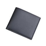 Vvsha New Men Short PU Leather Wallet Simple Solid Color Thin Male Credit Card Holder Small Money Purses Business Foldable Wallet