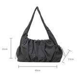 Vvsha Nylon Cloth Bag Women Tote Bag Large Capacity Summer 2024 New All-Match Ins One-Shoulder College Student Class Bag Lady Handbag