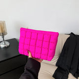 Vvsha Fashion Women Cosmetic Quilted Handbag Square Portable Makeup Storage Bags Simple Girl Lipstick Toiletry Small Clutch Bag