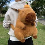 Vvsha Capybara Plush Backpack Kawaii Fashion Plushie Doll Fur Bag Children's Bag Shoulder Bag Mini Knapsack Bags Gifts For Girlfriend