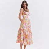 Vvsha Seraphine  Floral Midi Dress