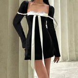 Vvsha Vanilla Vista Striped Bow Dress