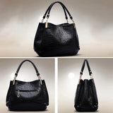 Vvsha Women's Bag Large Capacity Tote Daily Commute Women's Shoulder Bag Crocodile Print Bright Face Handbag Shopping