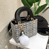 Vvsha Women's Crossbody Bag 2023 New Ladies Exquisite Plush Pendant Zipper Shoulder Bags Light Luxury Fashion High Street Handbag Tide