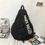 Vvsha Men's Korean Trend Messenger Shoulder Bag Sports Travel Large Capacity Backpack Female Students Crossbody Chest Casual Bag bolso