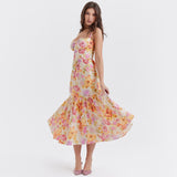 Vvsha Seraphine  Floral Midi Dress