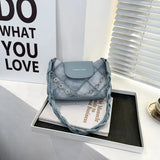 Vvsha Shoulder Bag Trend PU Leather Messenger Handbags Fashion Plaid Designs Female Commuter Versatile Business Travel Underarm Bags