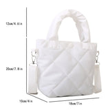 Vvsha New Oxford Cloth Women's Shoulder Bags Fashion Rhombus Embroidery Thread Small Crossbody Bags Girls Top-Handle Bags Handbags