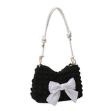 Vvsha Fashion Women Shoulder Bag Y2K Lovely Bow Tote Handbags Casual Female Crossbody Bags