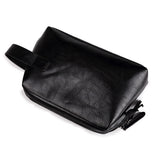 Vvsha Portable PU Leather Toiletry Bags Men Travel Bath Organizer Bag Women Casual Makeup Bag Storage Pounch