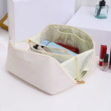 Vvsha Pu Fashion Women Pillow Cosmetic Bag Large Capacity Makeup Travel Organizer Bags Portable Tote Square Wash Storage Zipper Bag