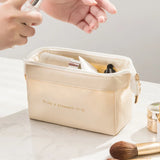 Vvsha Ins Fashion PU Cloud Korean Women Large Cosmetic Bag Portable Makeup Storage Organizer Bags Ladies Travel Toiletry Bag Washbag