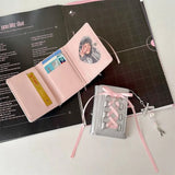 Vvsha Fashion Y2k Silver Sweet Wallets Strap-on Korean Style Cute Wallet Designer Original Ballet Style Pouch Women Girl