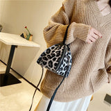 Vvsha Leopard Print Woman Bag PU Leather Crossbody Bags Mini Girls Messenger Bags Female Shoulder Handbag Snake Skin Clutch Bag Purse