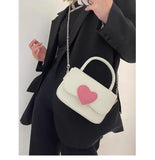 Vvsha 2024 Summer New Pink Love Color Girl Cute Small Square Bag Fashion Hand Chain Crossbody Bag