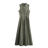 Vvsha Ed Sara Pleated Long Dress