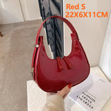 Vvsha Women's Bag Patent Leather Tote Bag Versatile Fashion Shoulder Bag Satchel Hobo Bag Girl Brand Designer Zipper Small Handbags