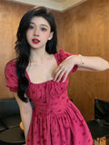 Vvsha Rosy Raspberry Mini Dress