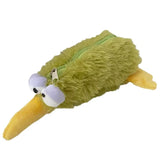 Vvsha Christmas gift Cartoon Fashion Strange Bird Pencil Case Cute Plush Bird Stationery Cute Large Capacity Boys and Girls Pencil Box Cute Pen Bag