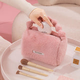 Vvsha Fashion Cute Plush Women Tote Makeup Bag Travel Cosmetic Toilet Purse Organizer Storage Pouch Portable Make Up Bags for Girls