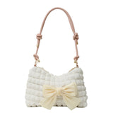 Vvsha Fashion Women Shoulder Bag Y2K Lovely Bow Tote Handbags Casual Female Crossbody Bags