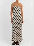 Vvsha Just Your Stripe Backless Maxi Dress