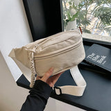 Casual Trend Waist Bag Hip Pack Street Style Women Belt Bags Large Capacity Nylon Waist Packs Unisex Hip-Hop Crossbody Chest Bag