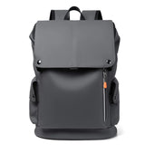 Vvsha High Quality PU Leather Waterproof Men's Laptop Backpack Large Computer Backpack for Business Urban Man Backpack USB Charging