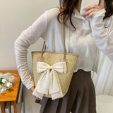 Vvsha Rattan Straw Shoulder Bag Women Boho Hand-Woven Basket Messenger Pouch Summer Beach Square Box Top-handle Handbag for Lady Girls