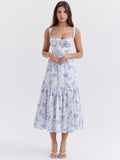 Vvsha Bluebell Elegance Floral Dress