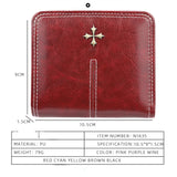 Vvsha 2023 New Mini Women Wallets Free Name Engraving Fashion Small Wallets Zipper PU Leather Quality Female Purse Card Holder Wallet