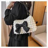 Vvsha Fashion Women Shoulder Bag Y2K Lovely Bow Tote Handbags Casual Female Crossbody Bags