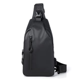 Vvsha 1 Men's Large Capacity Usb Charging Multifunctional Chest Bag Fashion Simple Commuter Lightweight Shoulder Crossbody Bag