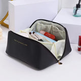 Vvsha Pu Fashion Women Pillow Cosmetic Bag Large Capacity Makeup Travel Organizer Bags Portable Tote Square Wash Storage Zipper Bag