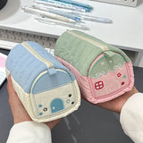 Vvsha Christmas gift Cute House Pen Bag Large Capacity Storage Stationery Stationery Box Student Pen bag Korean Stationery Pencil Case Pencil Pouch