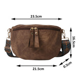 Vvsha Christmas Gift Stylish Hobo Solid Color Satchel Luxury Designer Chest Bag Women's PU Leather Waist Bags Wide Strap Fashion Fanny Shoulder Pack