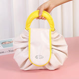 Vvsha Pu Women Makeup Bag Fashion Large Capacity Travel Toiletry Storage Bags Ladies Drawstring Cosmetic Tote Pouch Bags