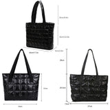 Vvsha Fashion Nylon Quilted Totes Women Shoulder Bags Autumn Winter Large Capacity Cotton Padded Handbags Top-handle Bags for Ladies