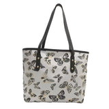 Vvsha Elegant Tote Bags Butterfly Printed Handbags Waterproof Shoulder Bag Casual Tote Bags with Zip Large College Bag