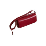 Vvsha Vintage Wine Red PU Crossbody Bag 2023 New Ladies Exquisite Lock Lacquer Leather Shiny Face Shoulder Bag Classical Handbag Trend