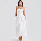 Vvsha Maura Classic White Flare Dress