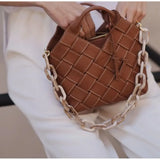 Vvsha  New Woven Bag Light Luxury High Quality Shoulder Handbag Niche Brand Handmade Designer Handbag Fashion Crossbody Bags Buc