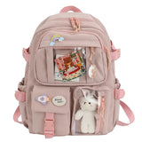 Vvsha Christmas¡¤ Gift Cute Women Backpacks Waterproof Multi-Pocket Nylon School Backpack for Student Female Girls Kawaii Laptop Book Pack Mochilas